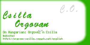 csilla orgovan business card